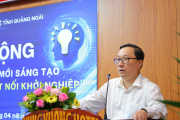 Phó Giám đốc Sở Khoa học và Công nghệ Nguyễn Quốc Huy Hoàng phát biểu phát động Cuộc thi video đổi mới sáng tạo ''Lan tỏa sáng tạo - Kết nối khởi nghiệp''