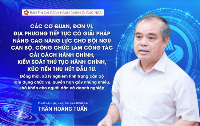 Các cơ quan, đơn vị, địa phương tiếp tục có giải pháp nâng cao năng lực cho đội ngũ cán bộ, công chức làm công tác cải cách hành chính, kiểm soát thủ tục hành chính, xúc tiến thu hút đầu tư