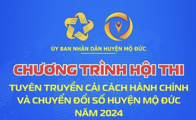 Thông tin về Hội thi tuyên truyền Cải cách hành chính, chuyển đổi số trên địa bàn huyện Mộ Đức năm 2024