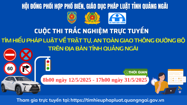 Thi trực tuyến về trật tự, an toàn giao thông đường bộ