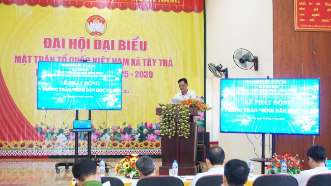 Tây Trà phát động phong trào “Bình dân học vụ số”
