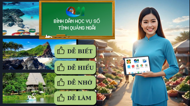 Ra mắt khóa học kỹ năng số online trên Cổng Bình dân học vụ số tỉnh Quảng Ngãi
